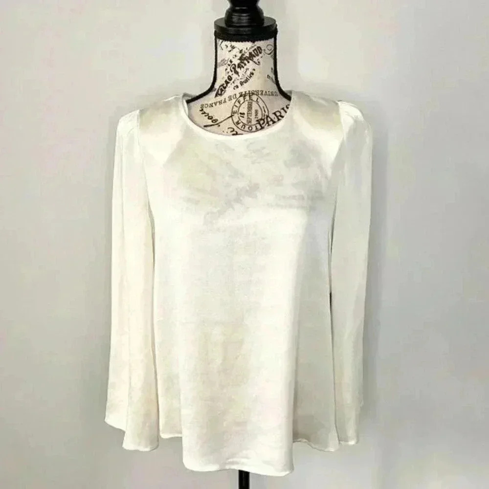 Vince Camuto, long sleeves Blouse, White, XS